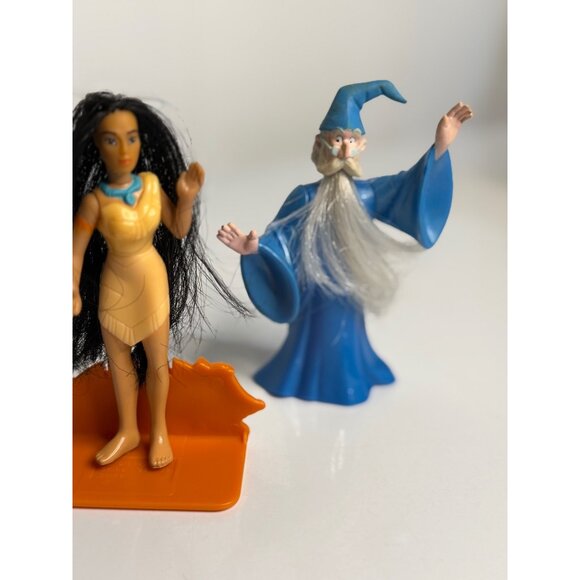 VTG Disney Princess Figures Lot of 4 Snow White Cinderella Pocahontas Merlin PVC - Picture 5 of 9